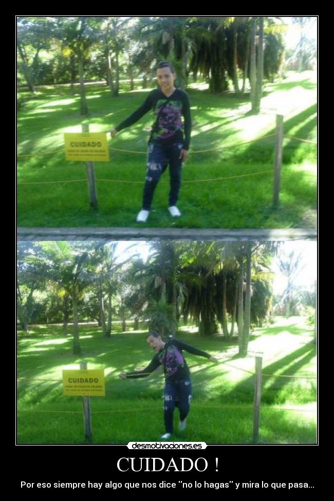 carteles cuidado desmotivaciones