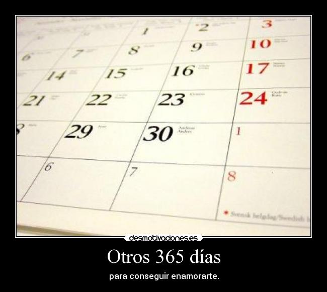 Otros 365 días - para conseguir enamorarte.