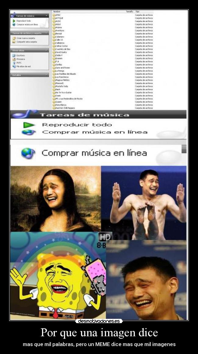 Por que una imagen dice - mas que mil palabras, pero un MEME dice mas que mil imagenes