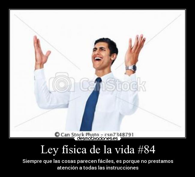 Ley física de la vida #84 -