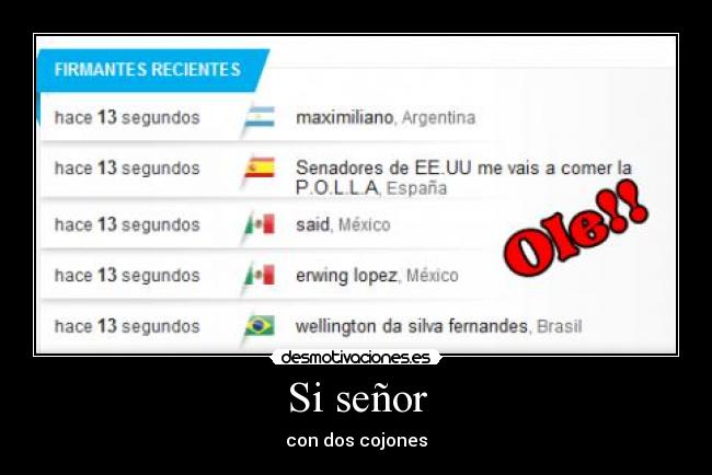 Si señor - con dos cojones