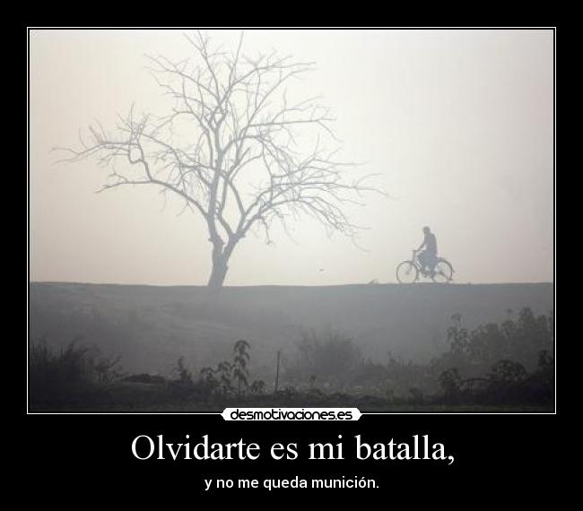 Olvidarte es mi batalla, - 