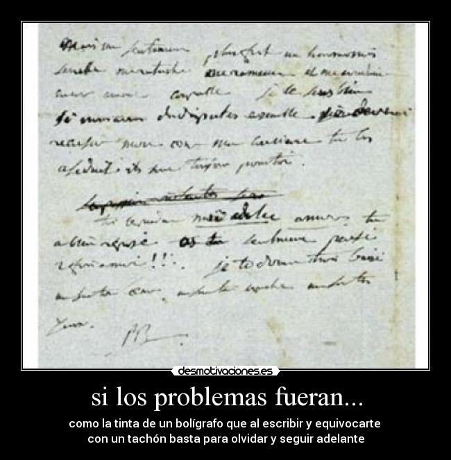 si los problemas fueran... -