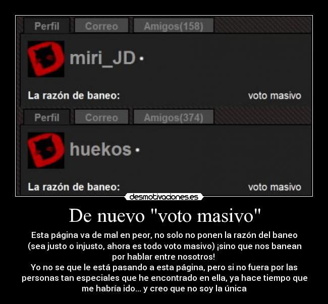 De nuevo voto masivo -