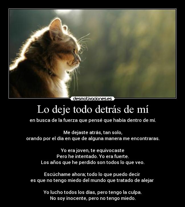 Lo deje todo detrás de mí - 