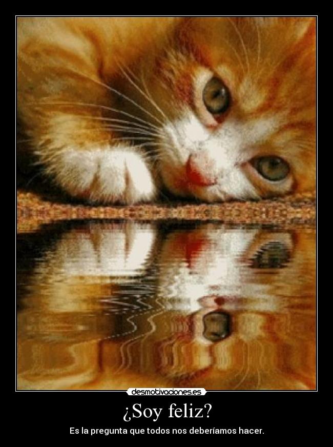 ¿Soy feliz? - Es la pregunta que todos nos deberíamos hacer.