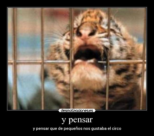 y pensar - y pensar que de pequeños nos gustaba el circo
