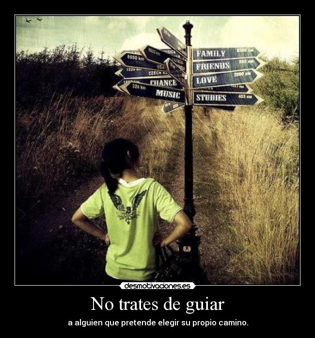 No trates de guiar - 
