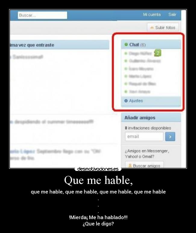 Que me hable, - 