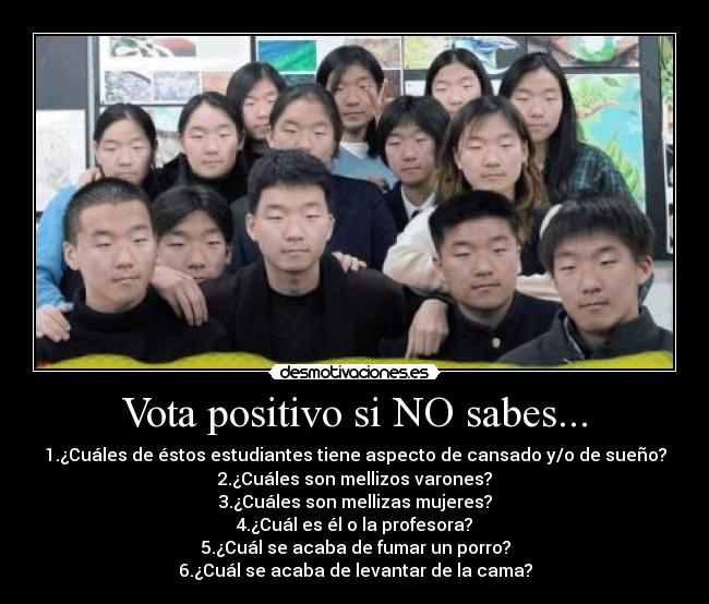 Vota positivo si NO sabes... -