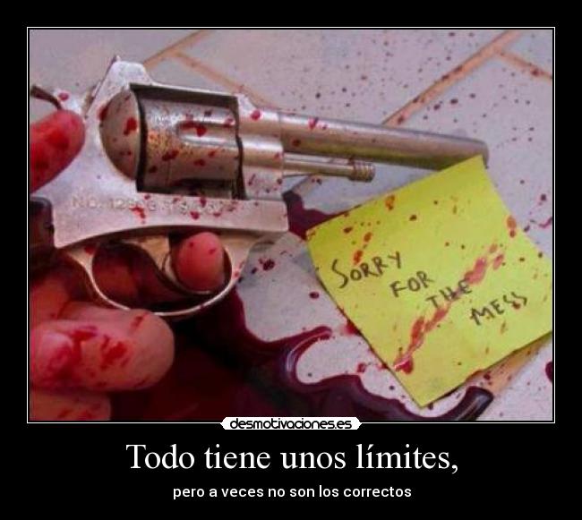 Todo tiene unos límites, - pero a veces no son los correctos
