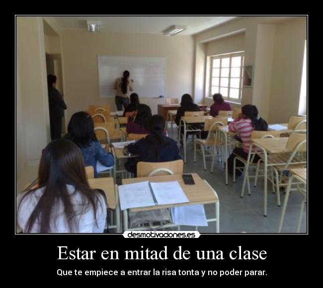 Estar en mitad de una clase - 