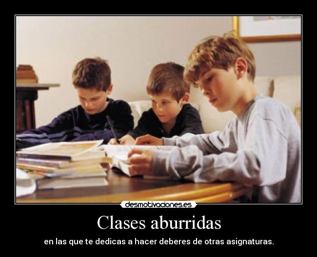 Clases aburridas - 