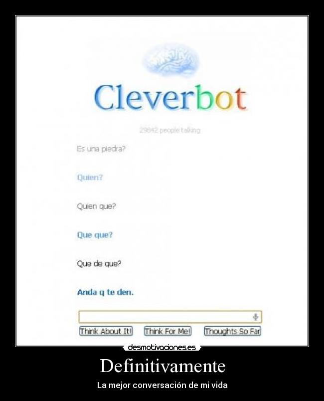 carteles clverbot bot forever alone conversacion desmotivaciones