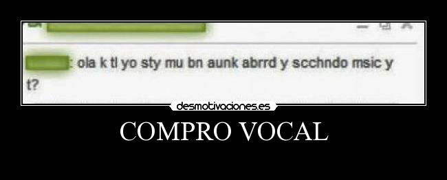 COMPRO VOCAL -