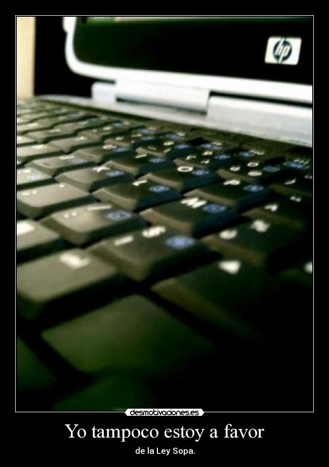 Yo tampoco estoy a favor - de la Ley Sopa.