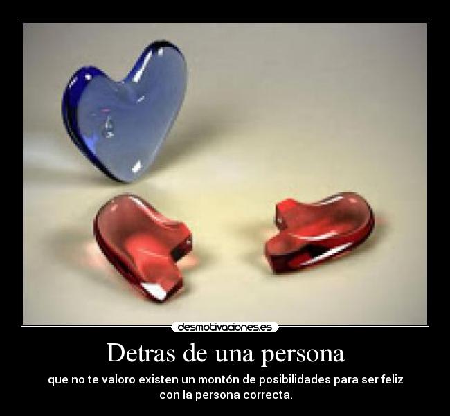 Detras de una persona -