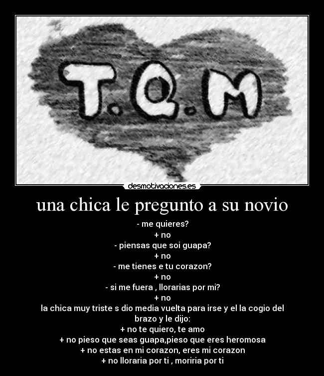 una chica le pregunto a su novio -