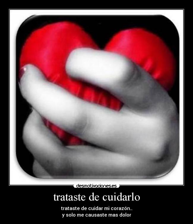trataste de cuidarlo - 