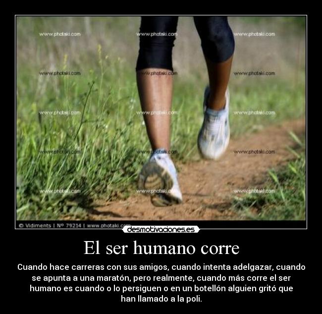 El ser humano corre - 