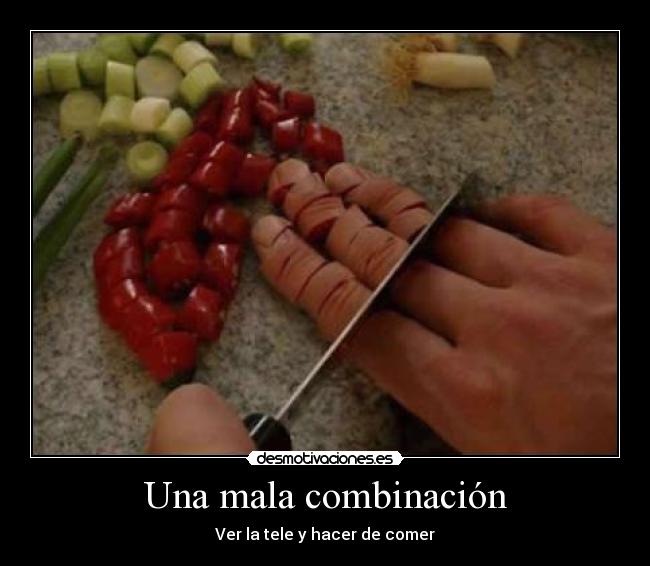 Una mala combinación - Ver la tele y hacer de comer