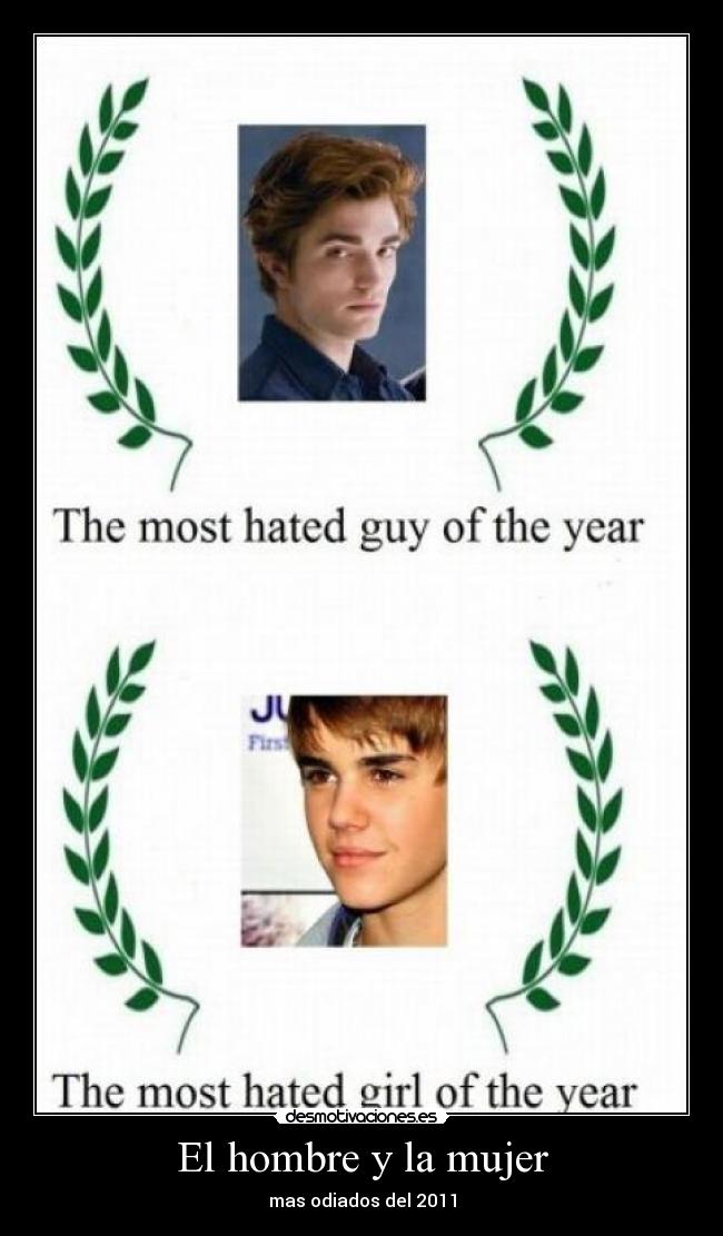 El hombre y la mujer - mas odiados del 2011