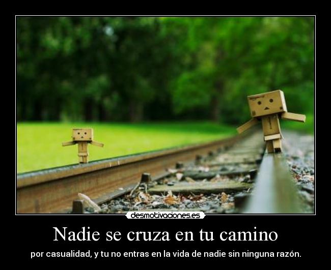 Nadie se cruza en tu camino -