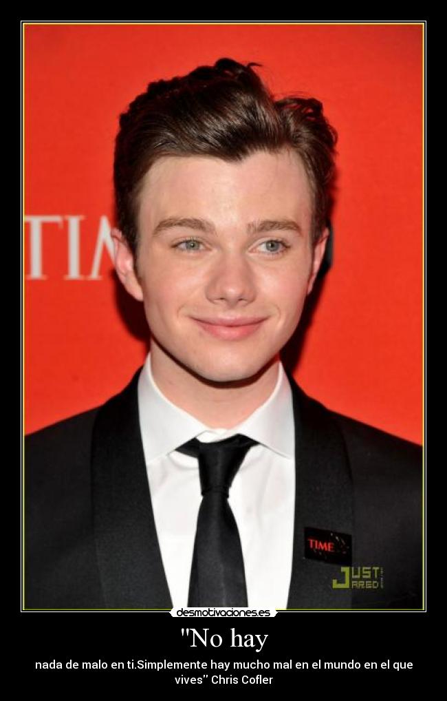 carteles chris colfer desmotivaciones