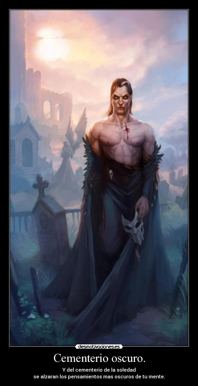 Cementerio oscuro. -