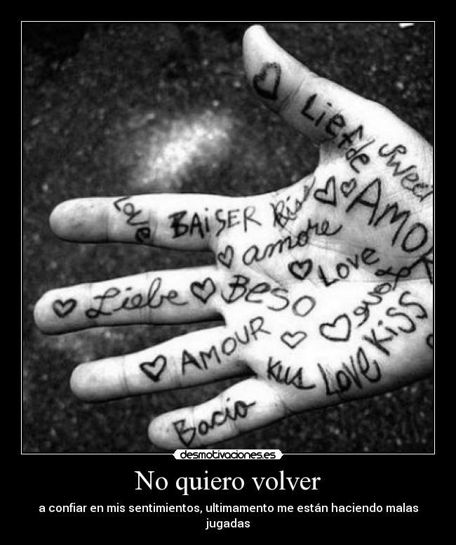 No quiero volver -
