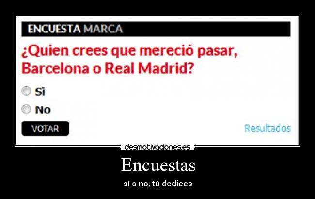 Encuestas - sí o no, tú dedices