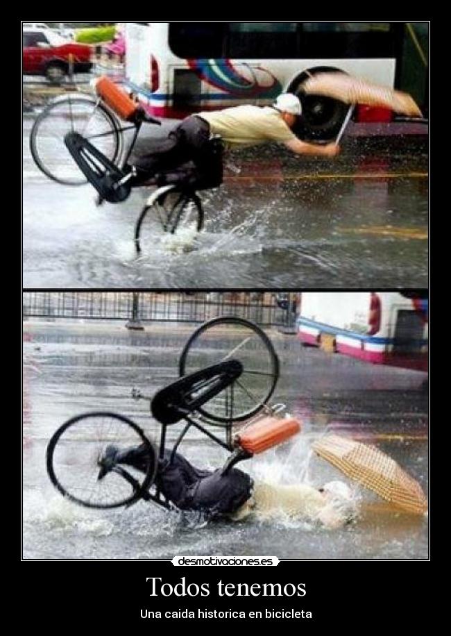Todos tenemos - Una caida historica en bicicleta