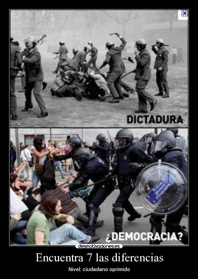 Encuentra 7 las diferencias - Nivel: ciudadano oprimido