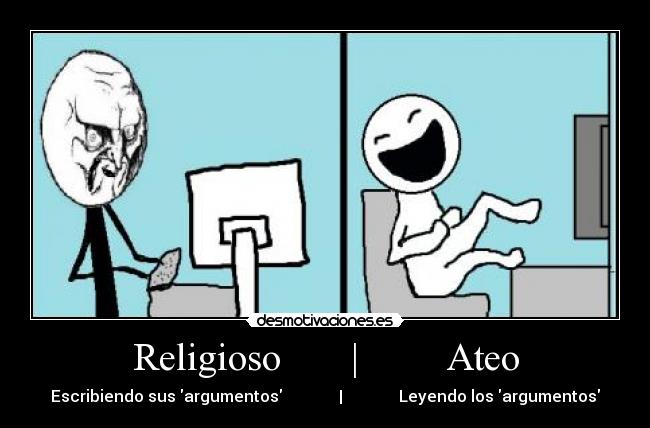 Religioso | Ateo - Escribiendo sus argumentos | Leyendo los argumentos