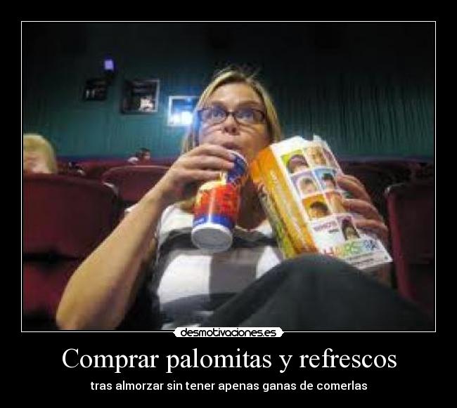 Comprar palomitas y refrescos - 