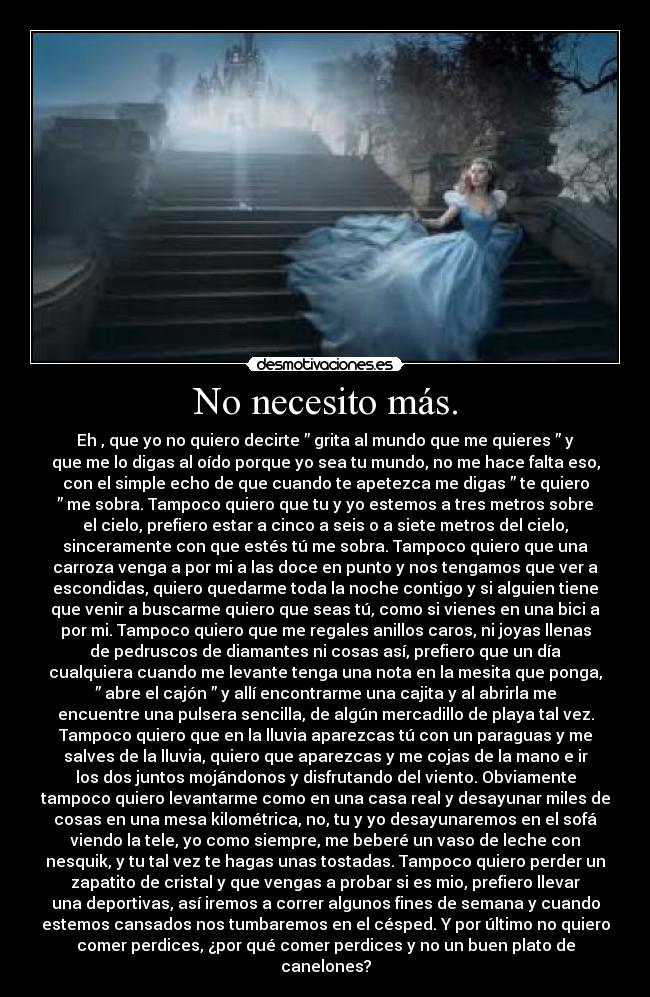 No necesito más. -