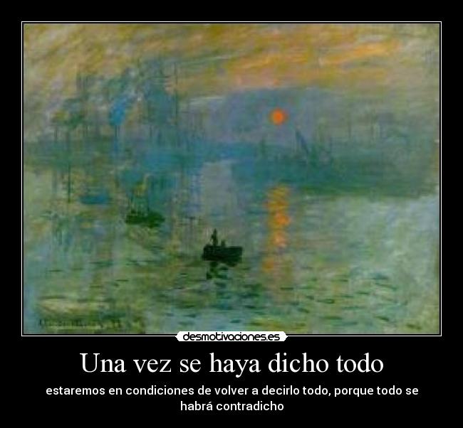 Una vez se haya dicho todo - 