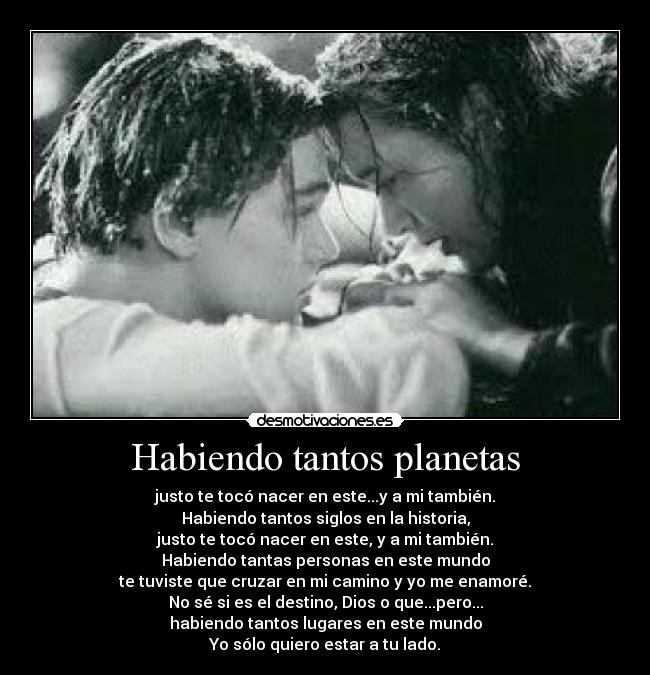 Habiendo tantos planetas - 