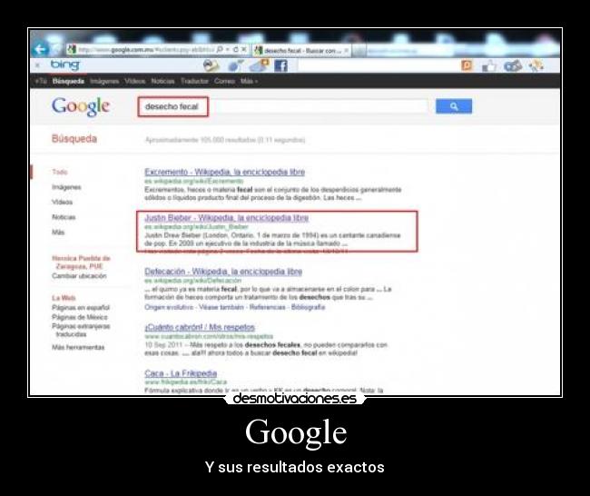 Google - Y sus resultados exactos