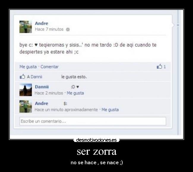 ser zorra -