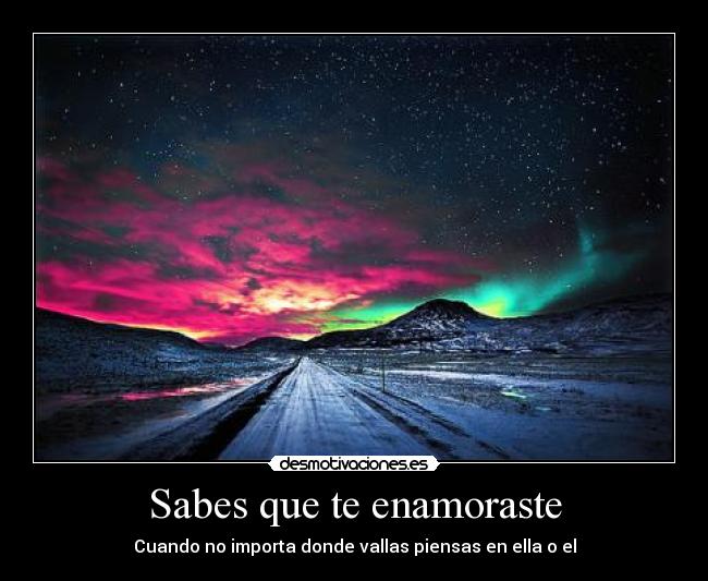 Sabes que te enamoraste - 