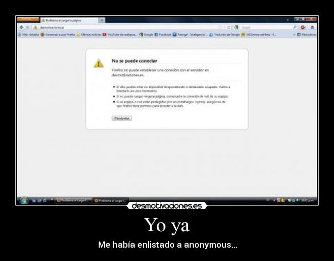 Yo ya - Me había enlistado a anonymous...