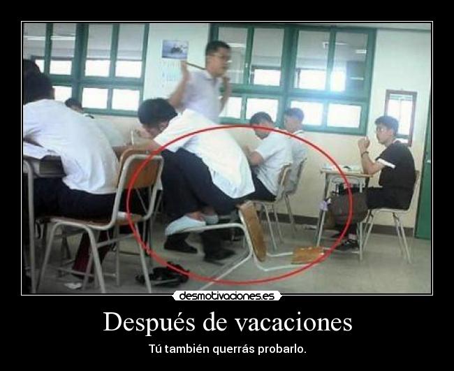 Después de vacaciones -