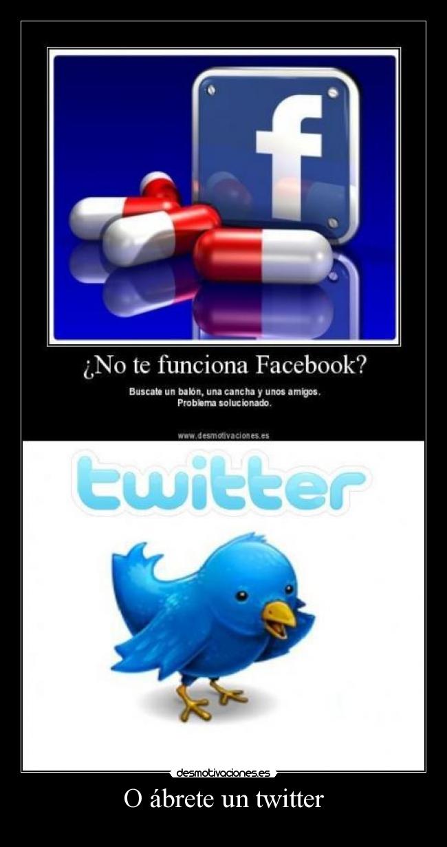 O ábrete un twitter -