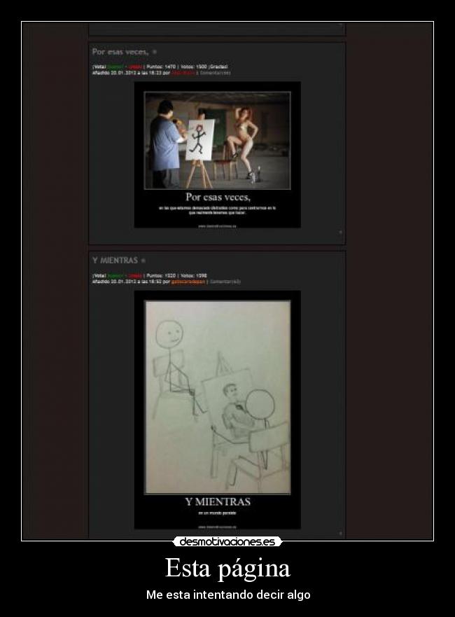 Esta página - Me esta intentando decir algo