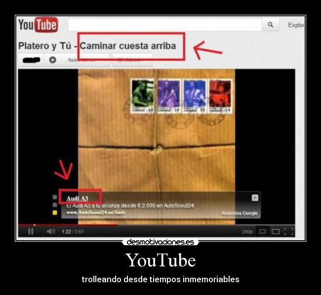YouTube - trolleando desde tiempos inmemoriables