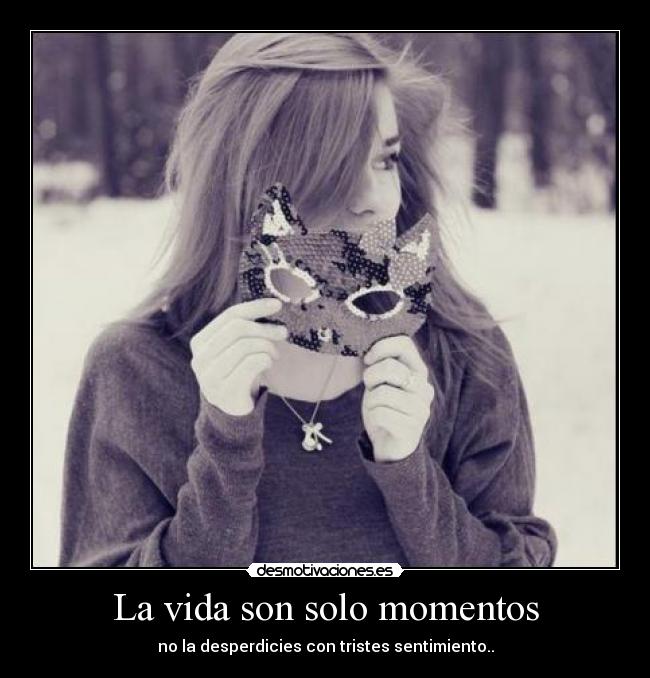 La vida son solo momentos -