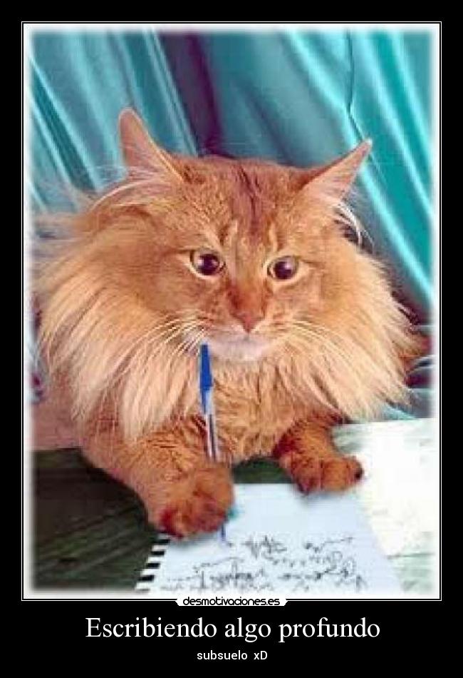 Escribiendo algo profundo -
