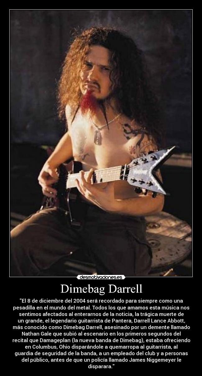 carteles dimebag darrell guitarrista pantera desmotivaciones