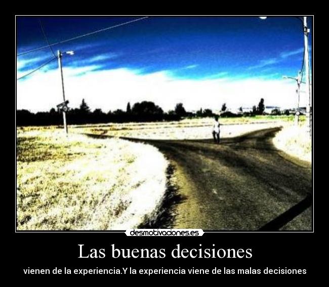 Las buenas decisiones - 